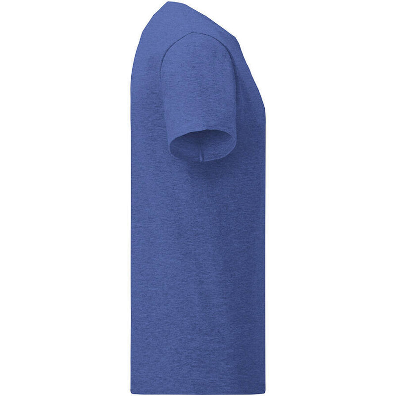 Blue Iconic Combed Cotton T-shirt with Fruit of the Loom Sleeve