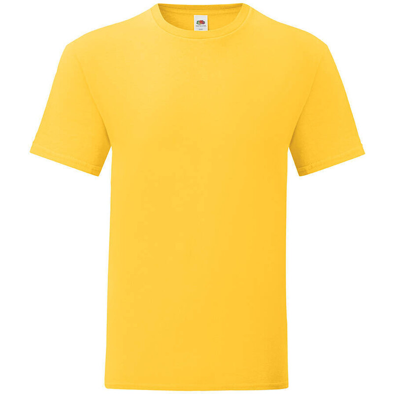 Yellow Iconic Combed Cotton T-shirt Fruit of the Loom