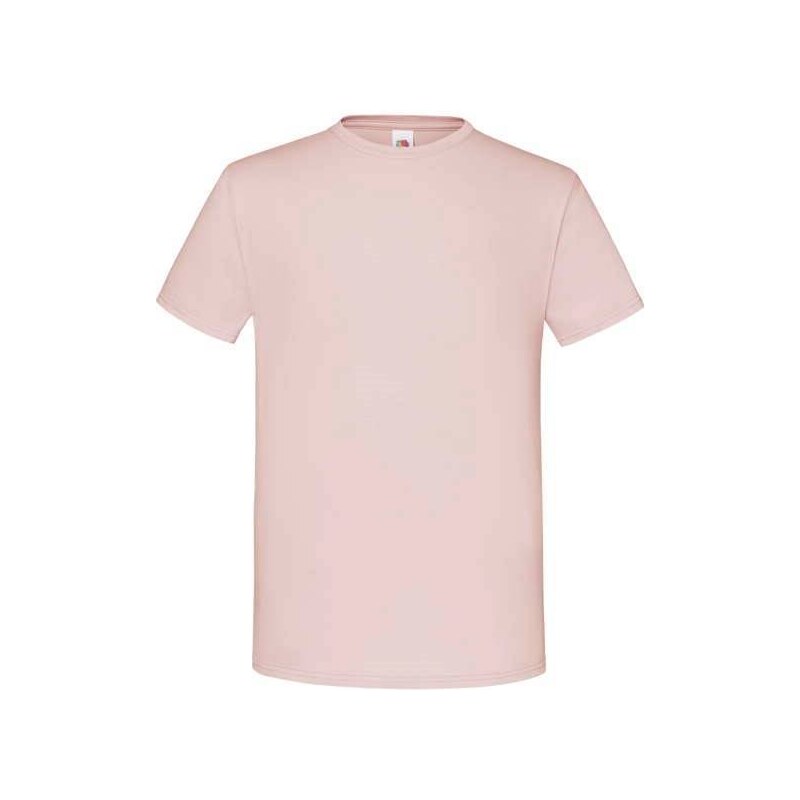 Men's Powder T-shirt Combed Cotton Iconic Sleeve Fruit of the Loom