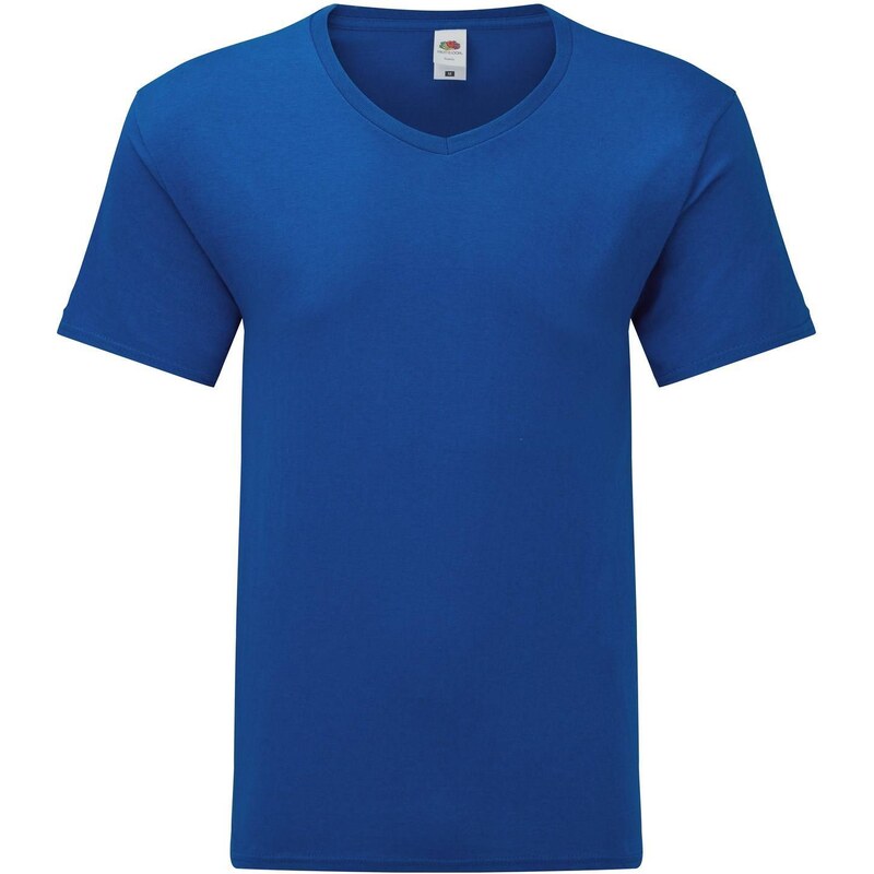 Blue Men's T-shirt Iconic V-Neck Fruit of the Loom