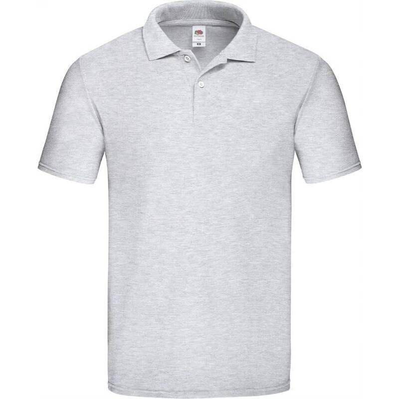 Fruit of the Loom Light Grey Men's Polo Shirt Original Polo Friut of the Loom