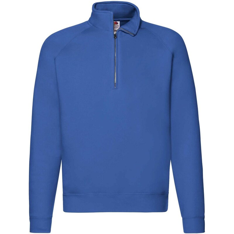 Blue Men's Sweatshirt Zip Neck Sweat Fruit of the Loom