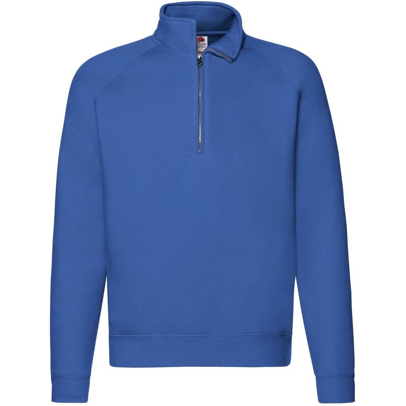 Blue Men's Sweatshirt Zip Neck Sweat Fruit of the Loom