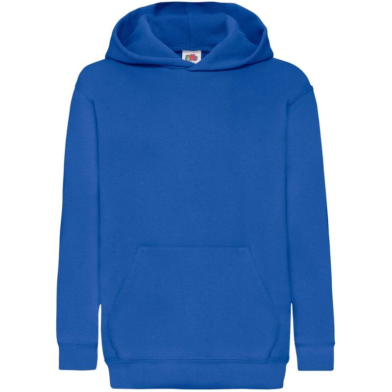 Blue children's sweatshirt Classic kangaroo Fruit of the Loom