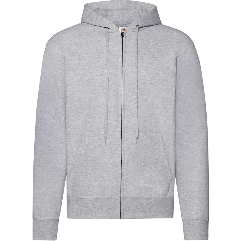 Grey Zippered Hoodie Classic Fruit of the Loom