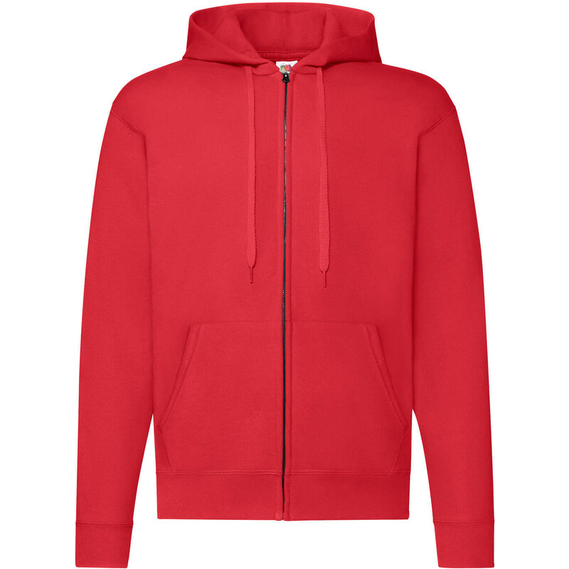 Red Zippered Hoodie Classic Fruit of the Loom