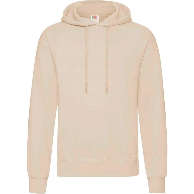 Beige Men's Hooded Sweat Fruit of the Loom