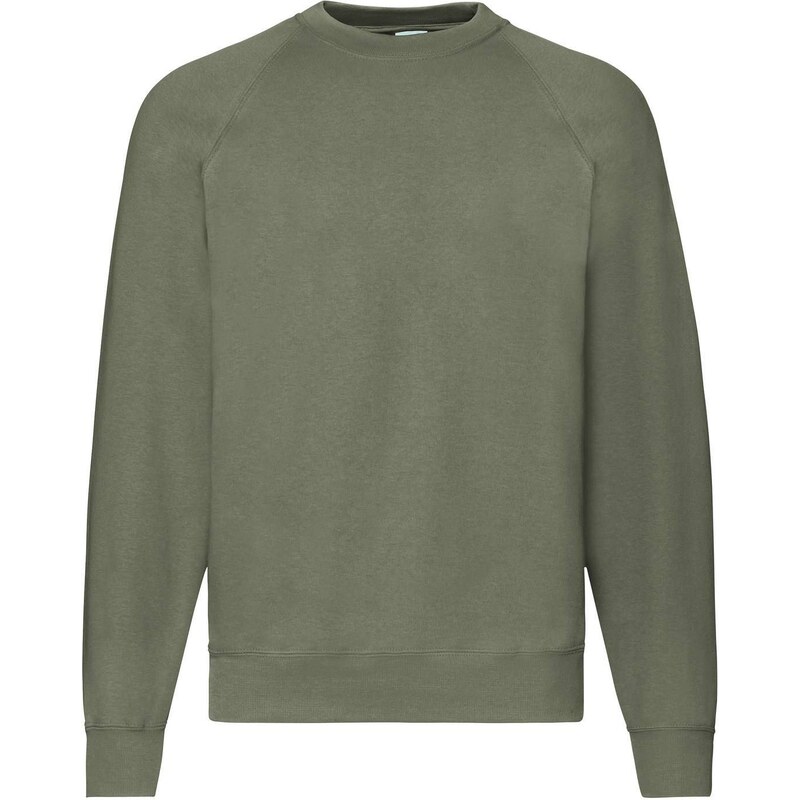 Oliwkowa bluza męska Raglan Sweat Fruit of the Loom