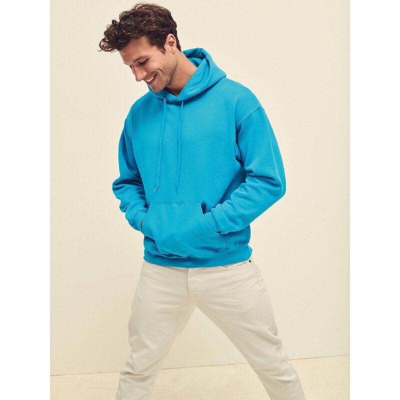 Blue Men's Hooded Sweat Fruit of the Loom