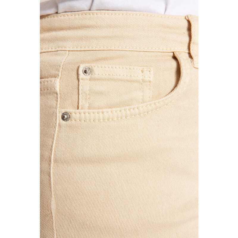 Trendyol Curve Beige A-line Denim Skirt