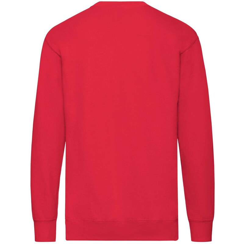 Red Men's Sweatshirt Lightweight Set-in-Sweat Sweat Fruit of the Loom