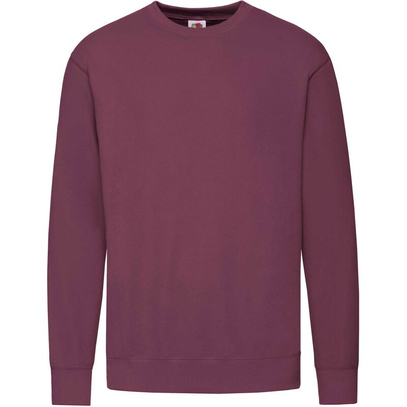 Burgundy Mens Sweatshirt Lightweight Set-in-Sweat Sweat Fruit of