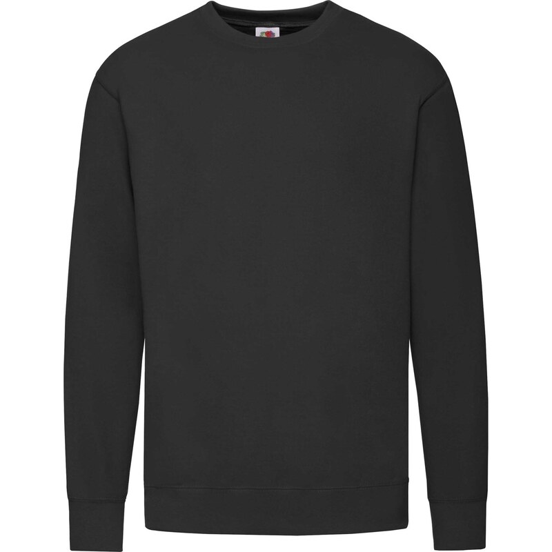 Black Men's Sweatshirt Lightweight Set-in-Sweat Sweat Fruit of the Loom