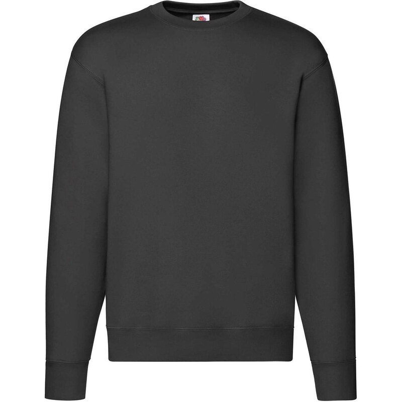 Mens Black Sweatshirt Set-in Sweat Fruit of the Loom
