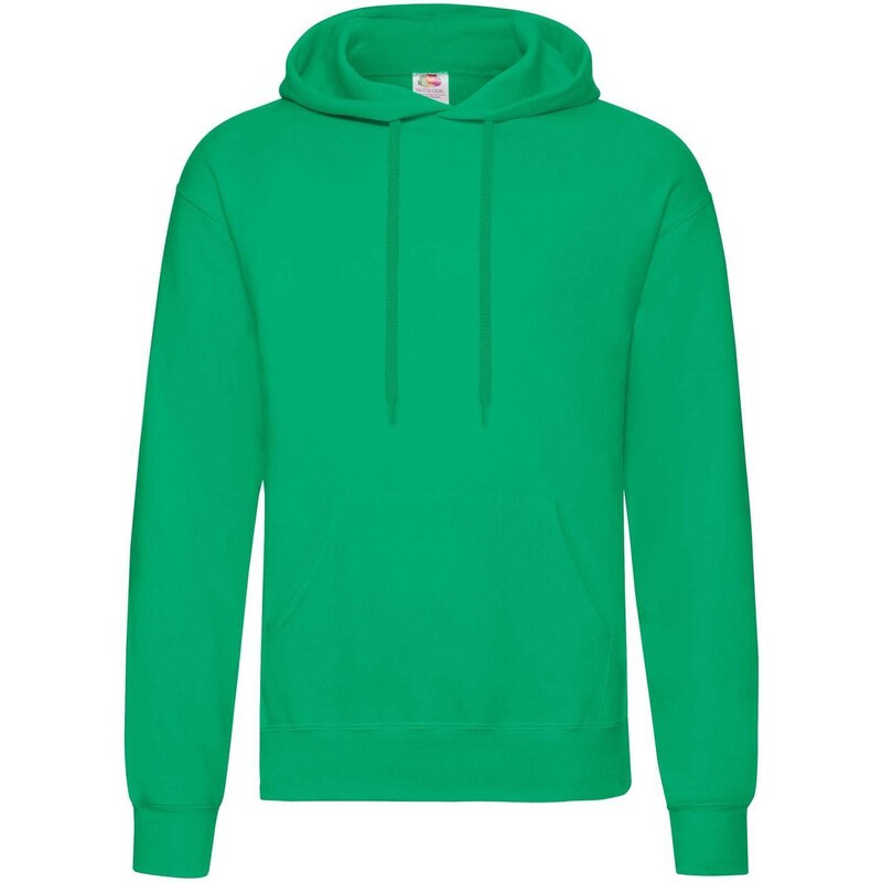 Green Men's Hooded Sweat Fruit of the Loom