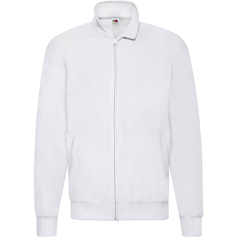 Biała bluza męska Lightweight Sweat Jacket Fruit of the Loom