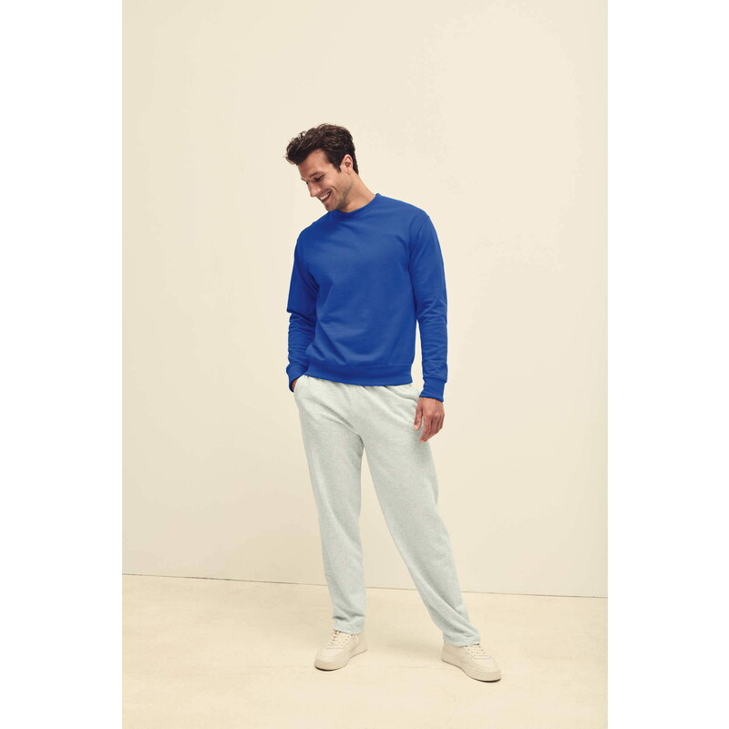 Blue Men's Sweatshirt Lightweight Set-in-Sweat Sweat Fruit of the Loom