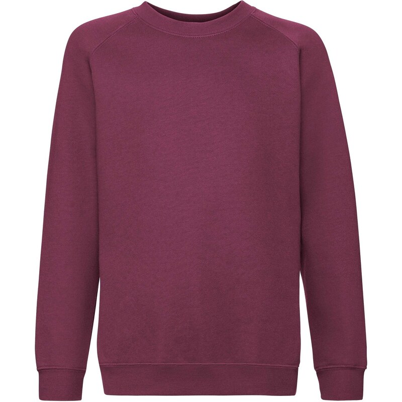 Burgundowa bluza dziecięca Raglan Sweat Fruit of the Loom