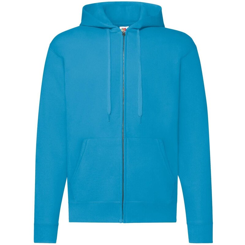 Blue Zippered Hoodie Classic Fruit of the Loom