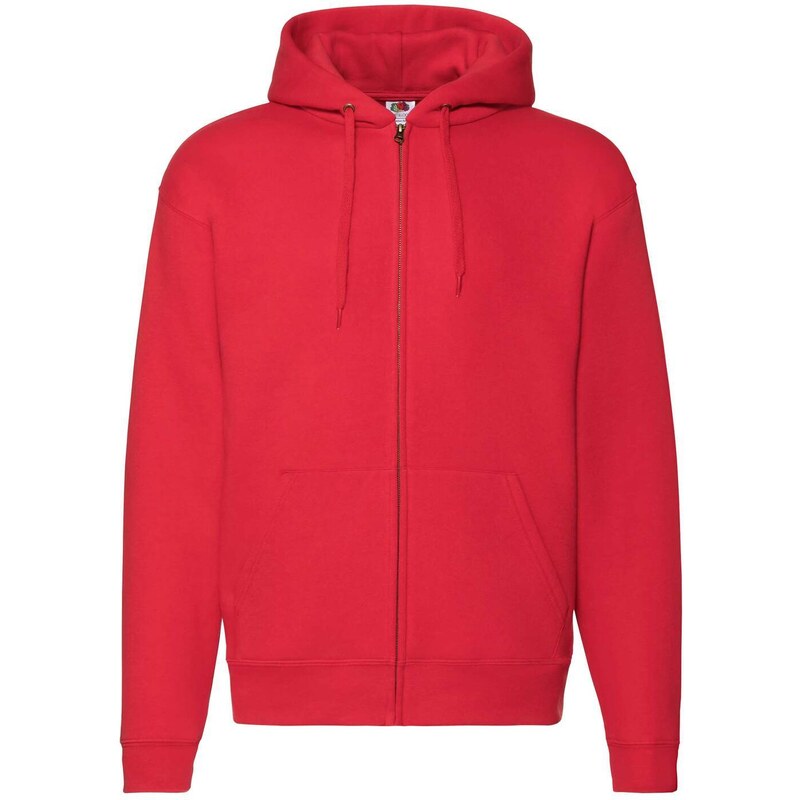 Red Men's Hoodie Premium Fruit of the Loom