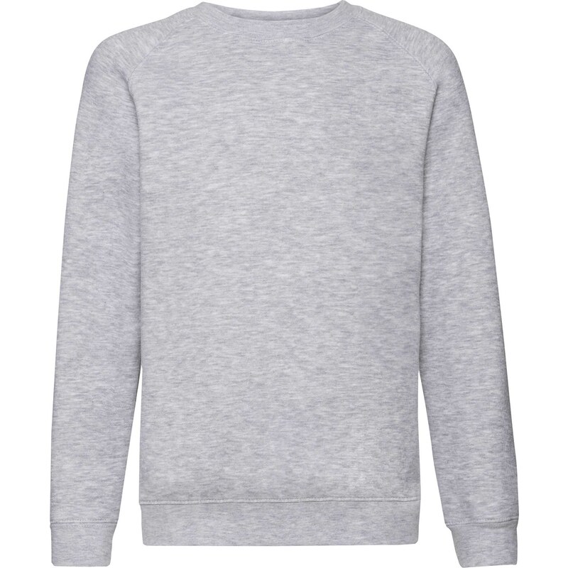 Gray children's sweatshirt Raglan Sweat Fruit of the Loom