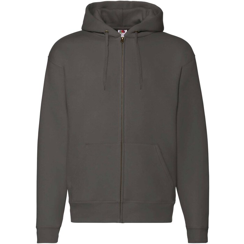 Grey Men's Hoodie Premium Fruit of the Loom