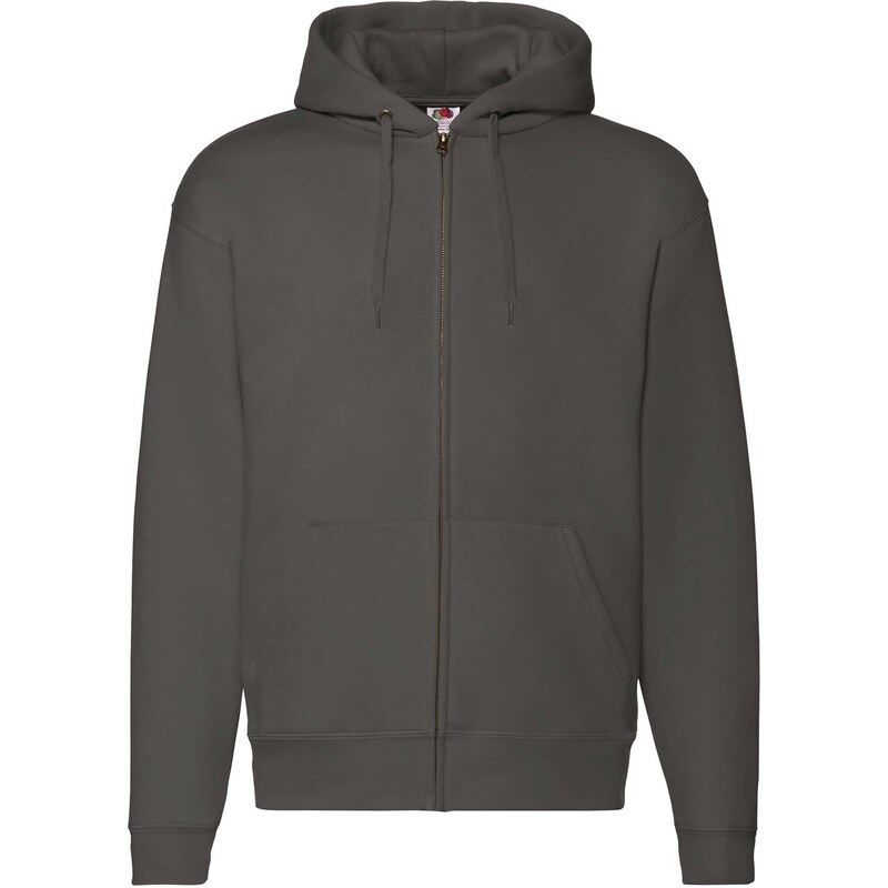 Grey Men's Hoodie Premium Fruit of the Loom