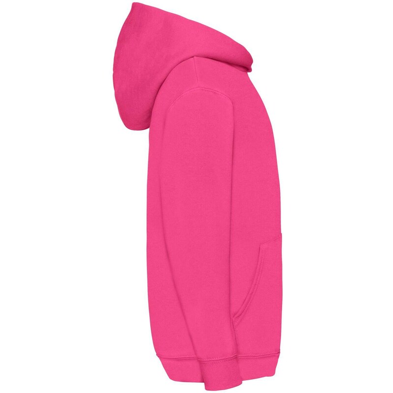 Pink children's sweatshirt Classic kangaroo Fruit of the Loom