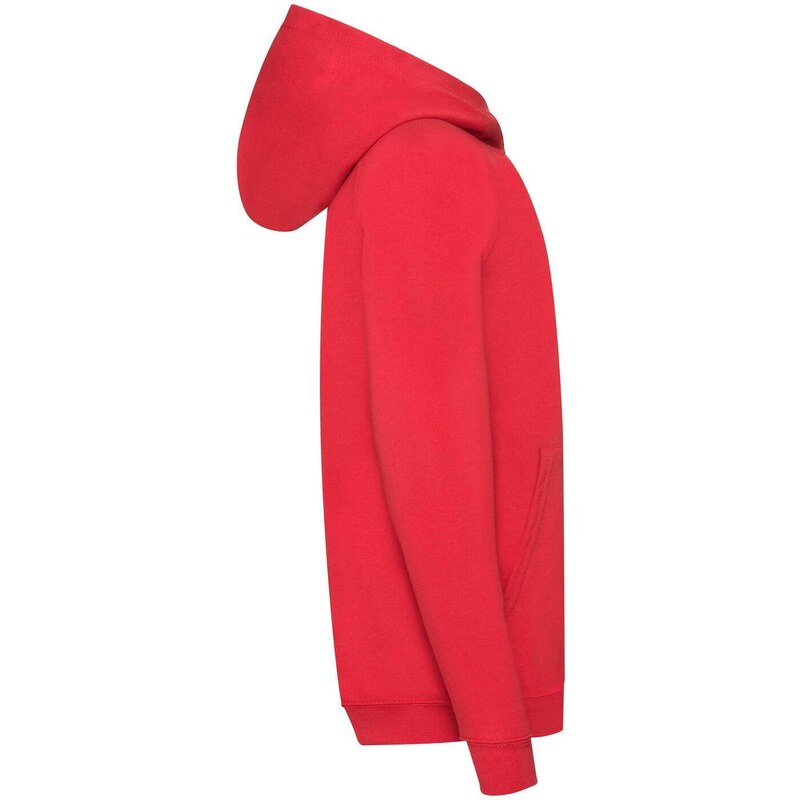Red children's hoodie Fruit of the Loom