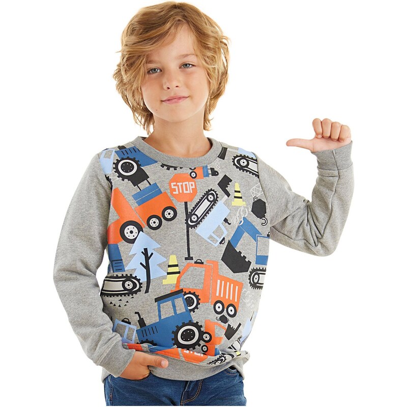 Denokids Cute Cars Boys Sweatshirt