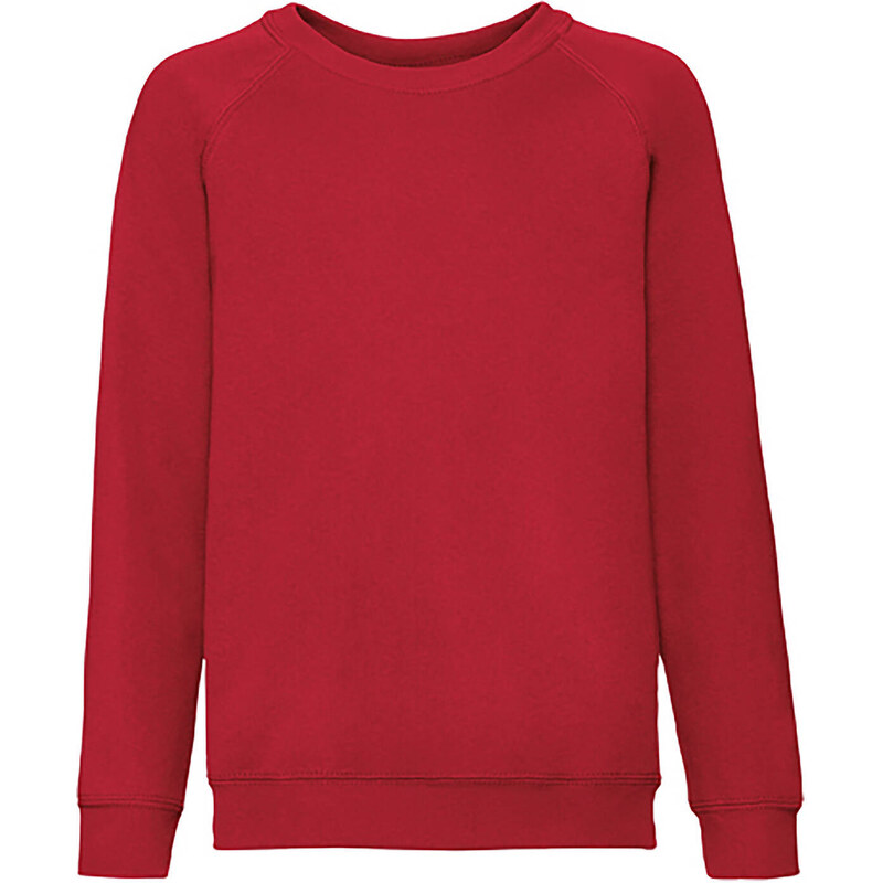 Červená dětská mMikina Raglan Sweat Fruit of the Loom