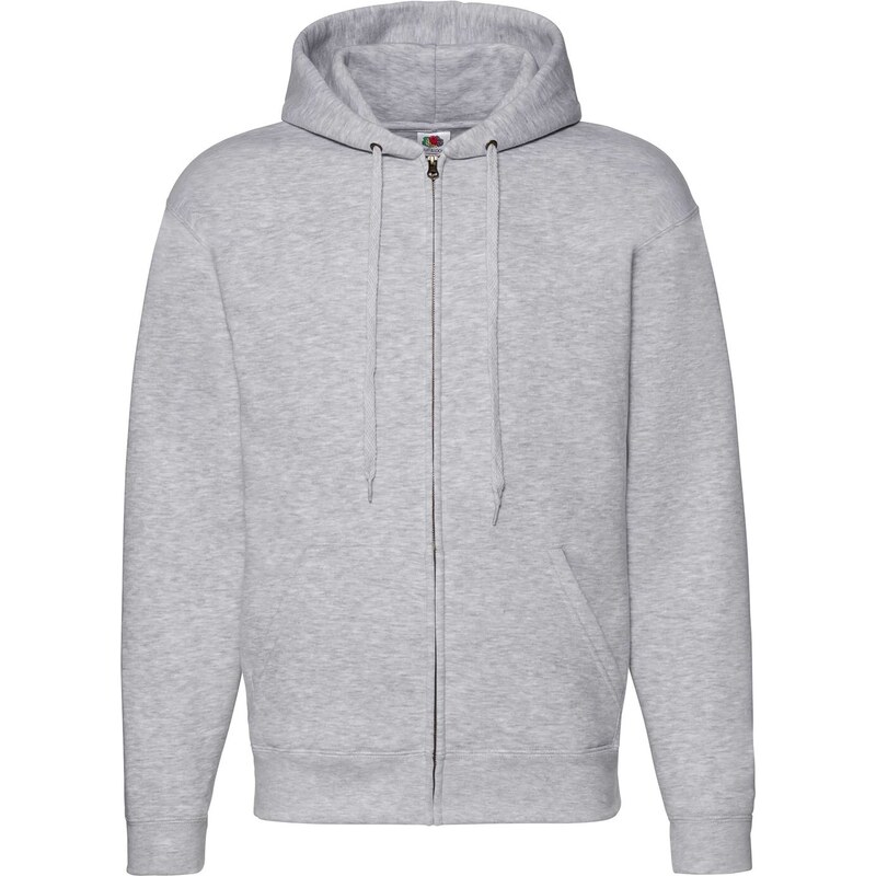 Light grey men's hoodie Premium Fruit of the Loom