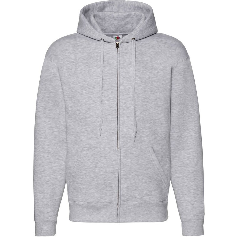 Light grey mens hoodie Premium Fruit of the Loom