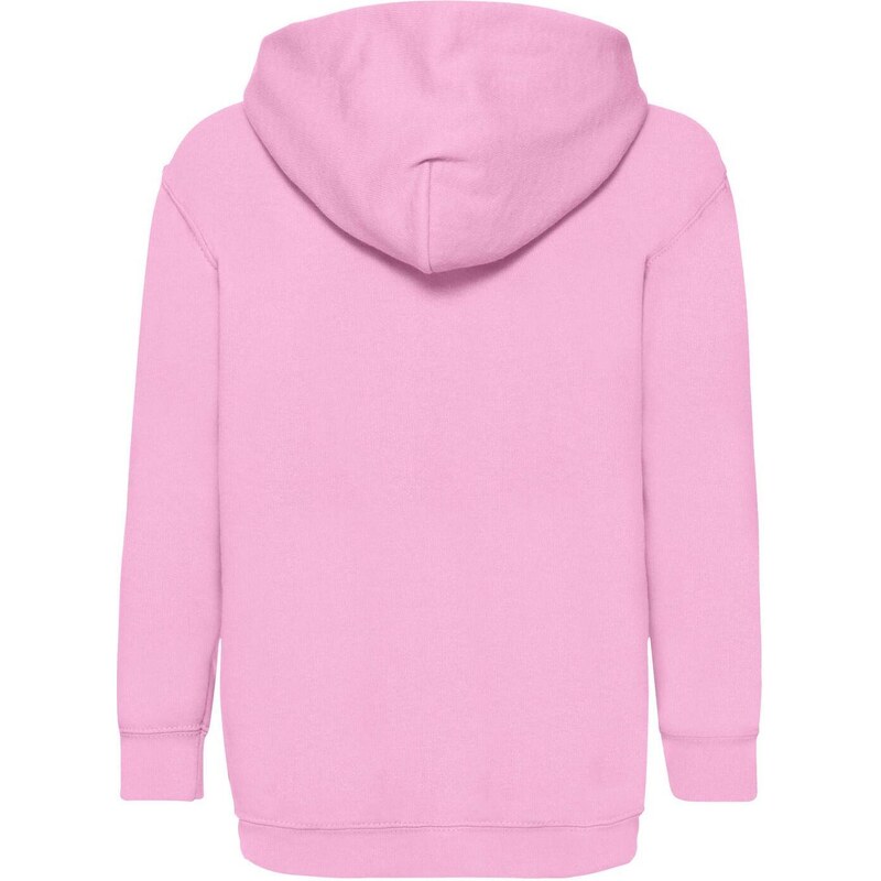 Pink children's sweatshirt Classic kangaroo Fruit of the Loom