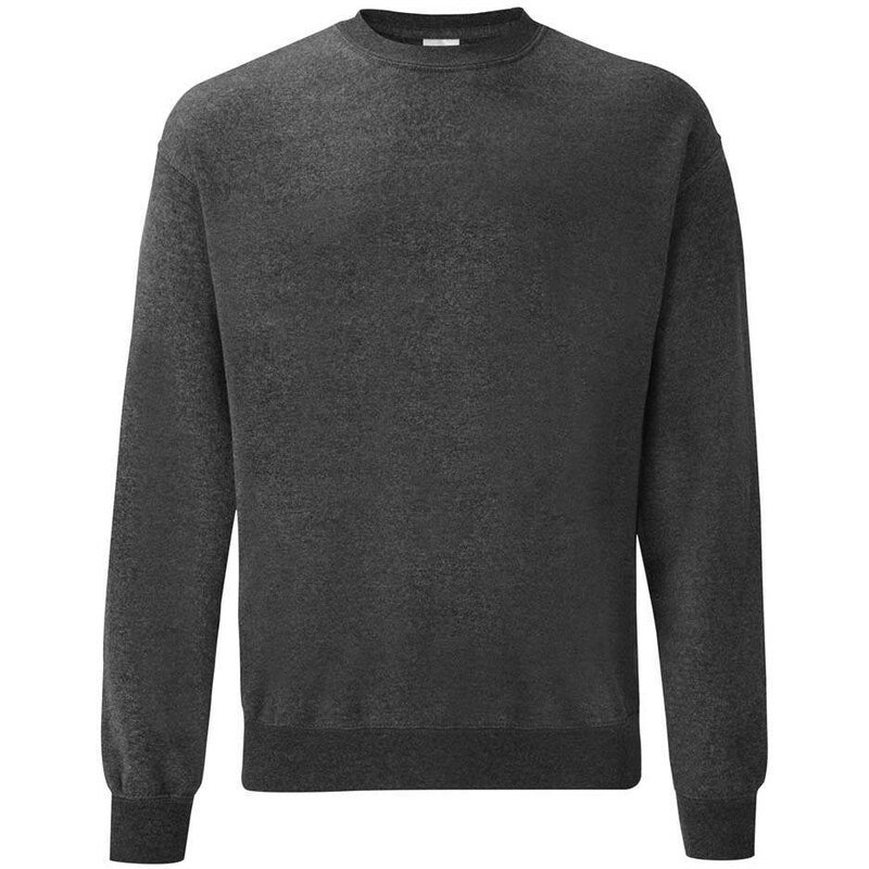 Dark Grey Men's Sweatshirt Set-in Sweat Fruit of the Loom