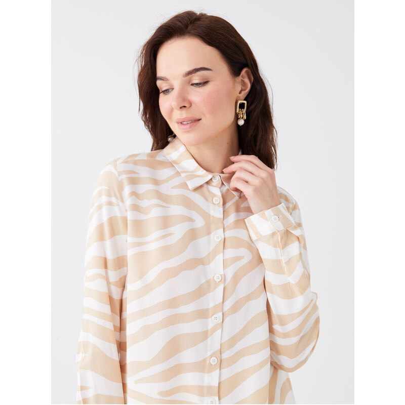 LC Waikiki Women's Patterned Long Sleeve Shirt