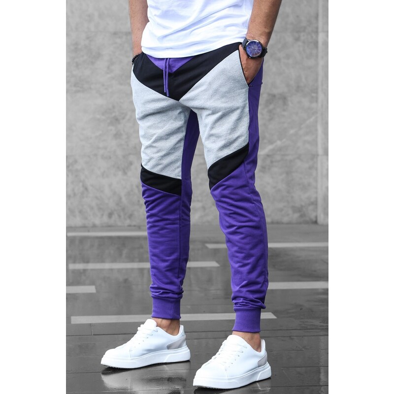 Madmext Color Block Purple Tracksuit 2927