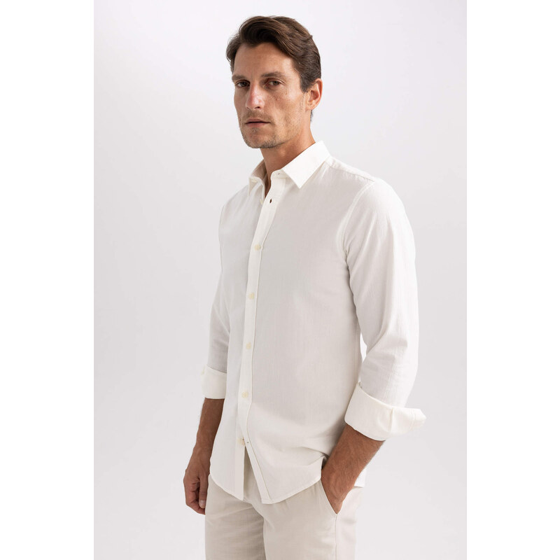 DEFACTO Slim Fit Long Sleeve Shirt