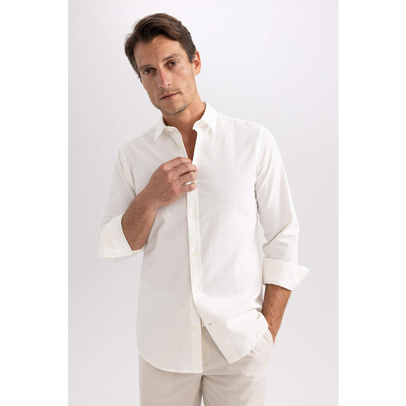 DEFACTO Slim Fit Long Sleeve Shirt