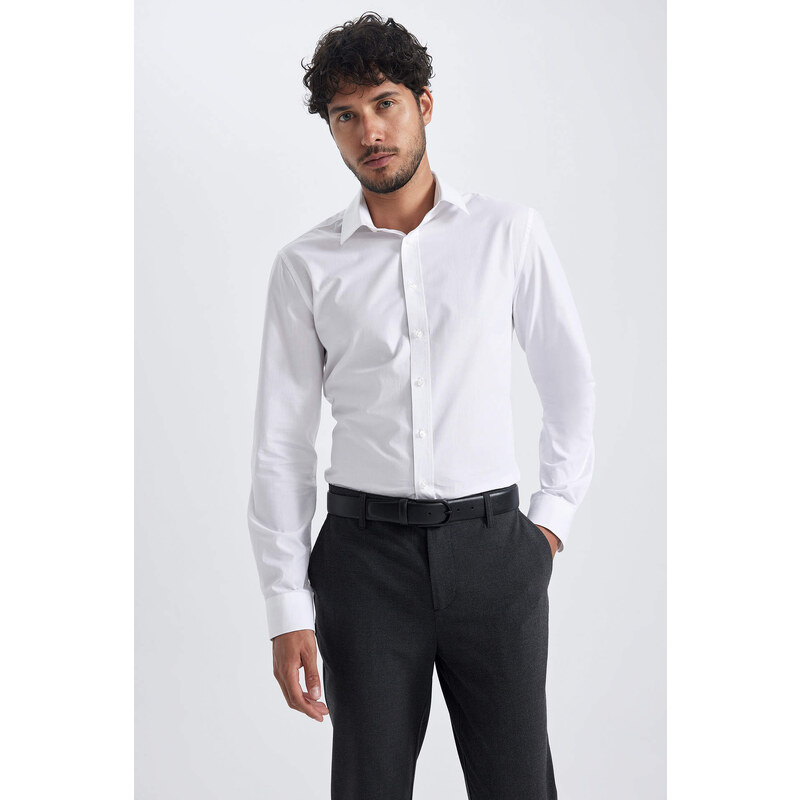 DEFACTO Slim Fit Long Sleeve Shirt