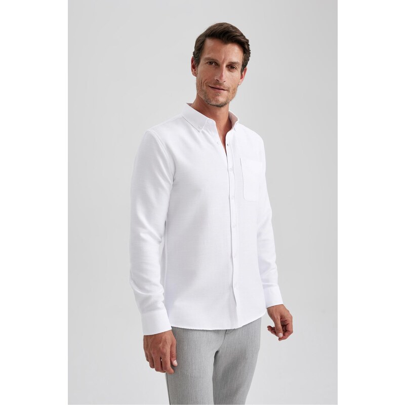 DEFACTO Slim Fit Long Sleeve Shirt