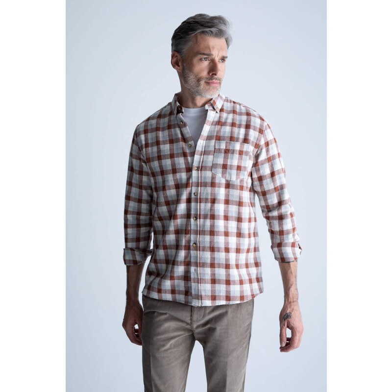 DEFACTO Regular Fit Flanel Long Sleeve Shirt