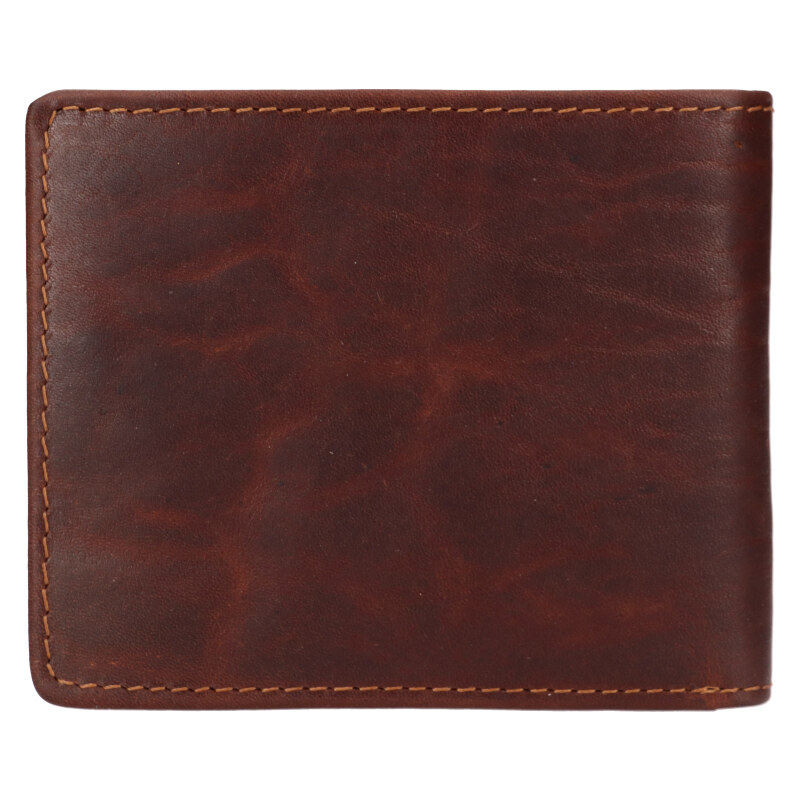 Lagen Pánská kožená peněženka 266-3701/M kolo - hnědá