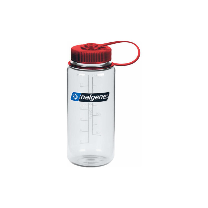 Nalgene Wide Mouth 0,5 l Clear/Red Sustain