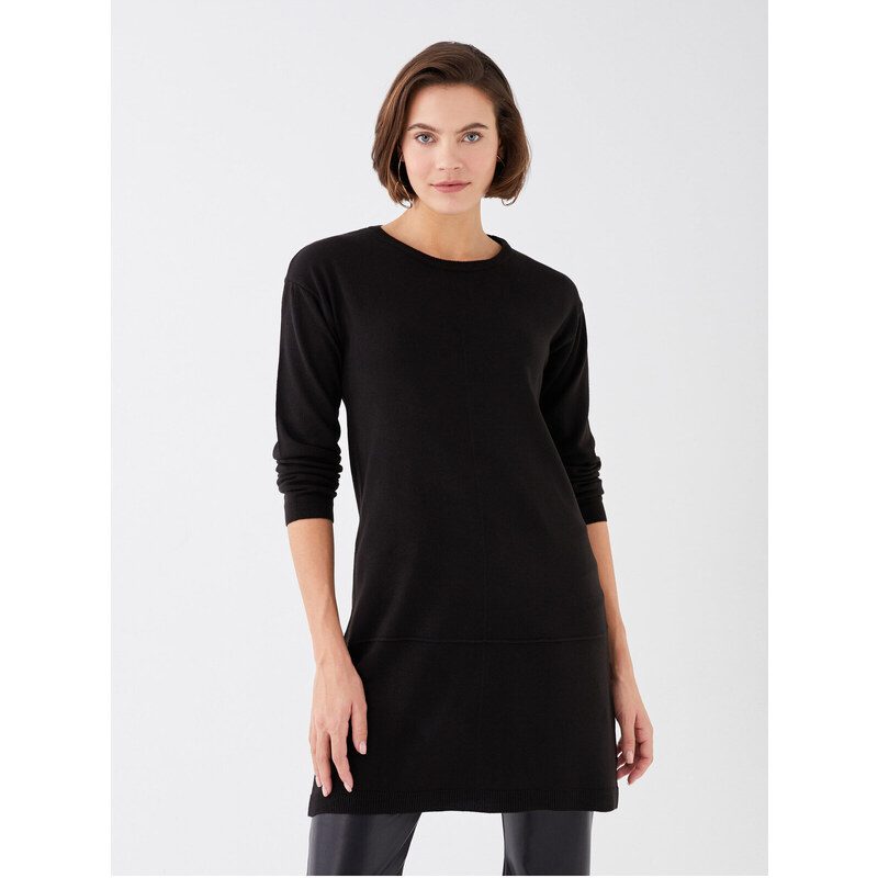 LC Waikiki Crew Neck Plain Long Sleeve Women's Knitwear Tunic