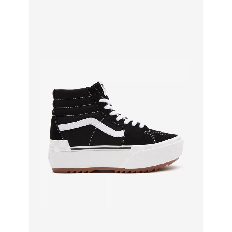 Černo-bílé dámské kotníkové tenisky VANS UA SK8-Hi Stacked - Dámské