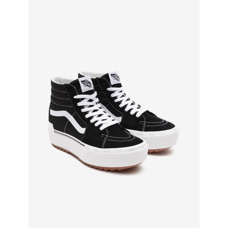 Černo-bílé dámské kotníkové tenisky VANS UA SK8-Hi Stacked - Dámské