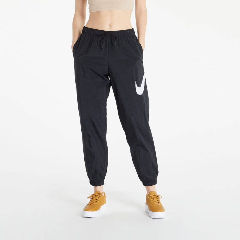 Dámské šusťákové kalhoty Nike NSW Essential Woven Medium-Rise Pants Hbr Black/ White
