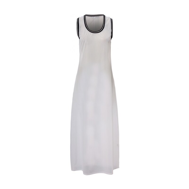 Dlouhé bílé síťované šaty styl RIHANNA