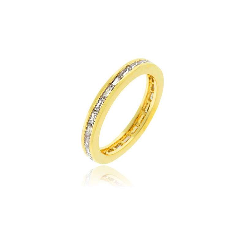 LYRA Prsten s čirými Zirkony R08022G-C01
